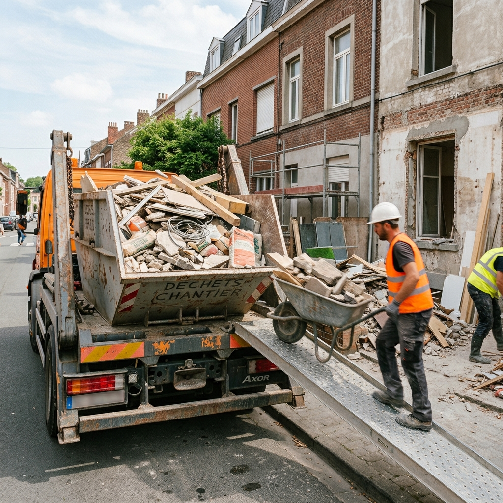 Démolition légère et tri de débris de chantier